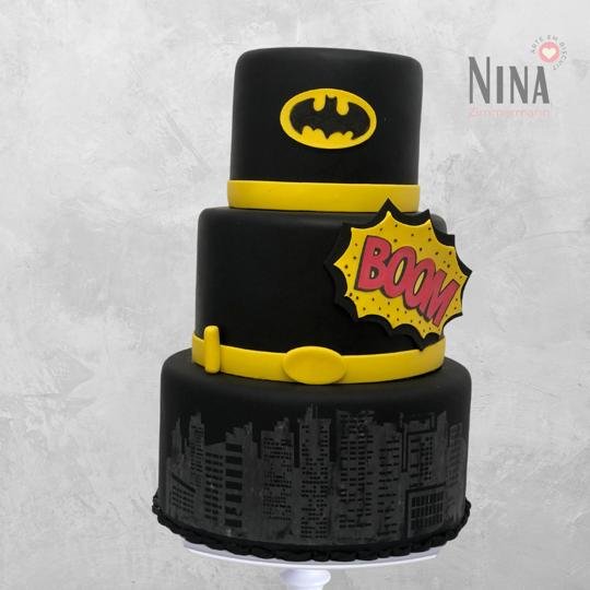 Bolo cenográfico Batman — aluguel Nina Z Biscuit
