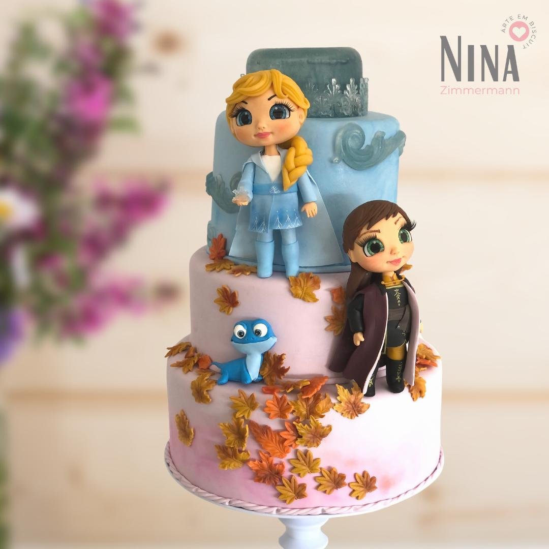 Bolo cenográfico Frozen 2 — aluguel Nina Z Biscuit