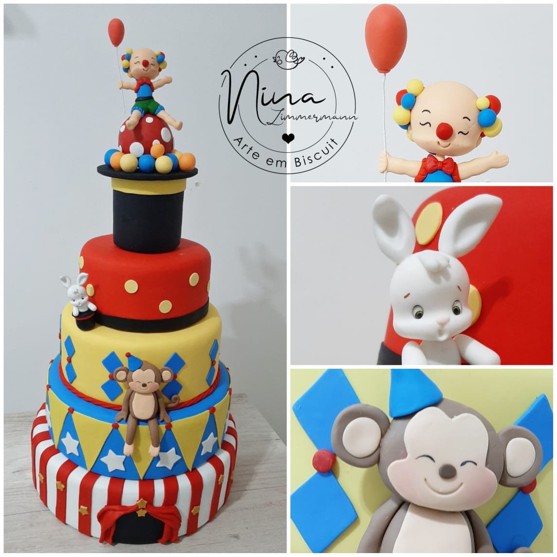 Bolo cenográfico Circo 1 — aluguel Nina Z Biscuit