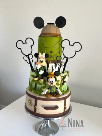 Bolo cenográfico Safari do Mickey