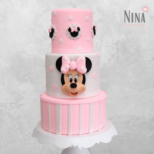 Bolo cenográfico Minnie Rosa — aluguel Nina Z Biscuit
