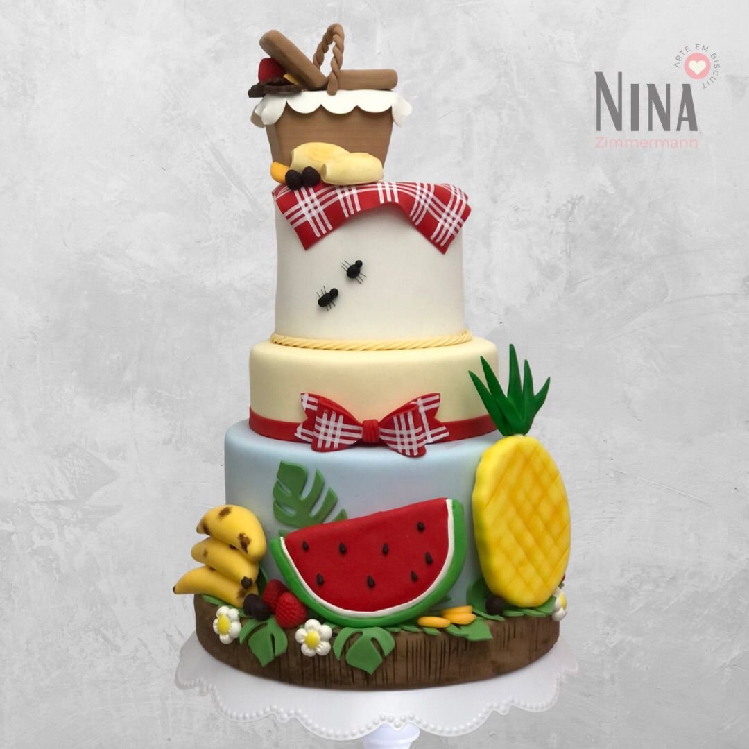 Bolo cenográfico Piquenique — aluguel Nina Z Biscuit
