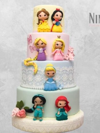 Bolo cenográfico Princesas
