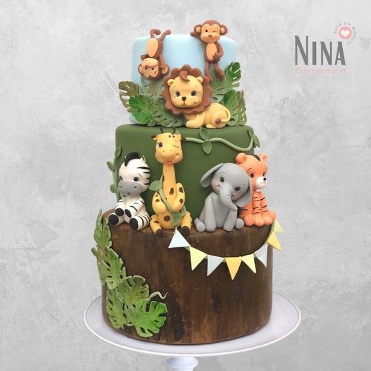 Bolo cenográfico Safari 1 — aluguel Nina Z Biscuit