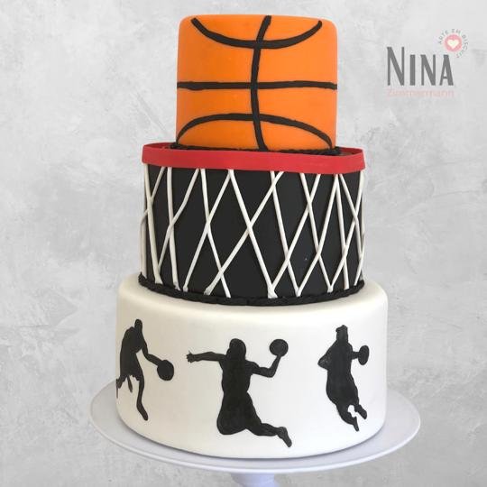 Bolo cenográfico Basquete — aluguel Nina Z Biscuit