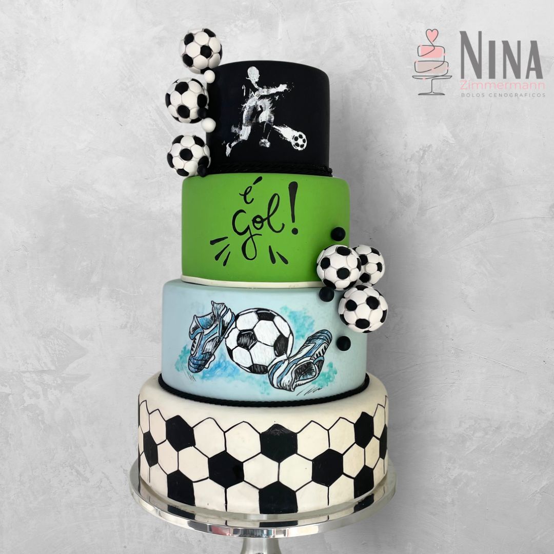 Bolo cenográfico Futebol 1 — aluguel Nina Z Biscuit