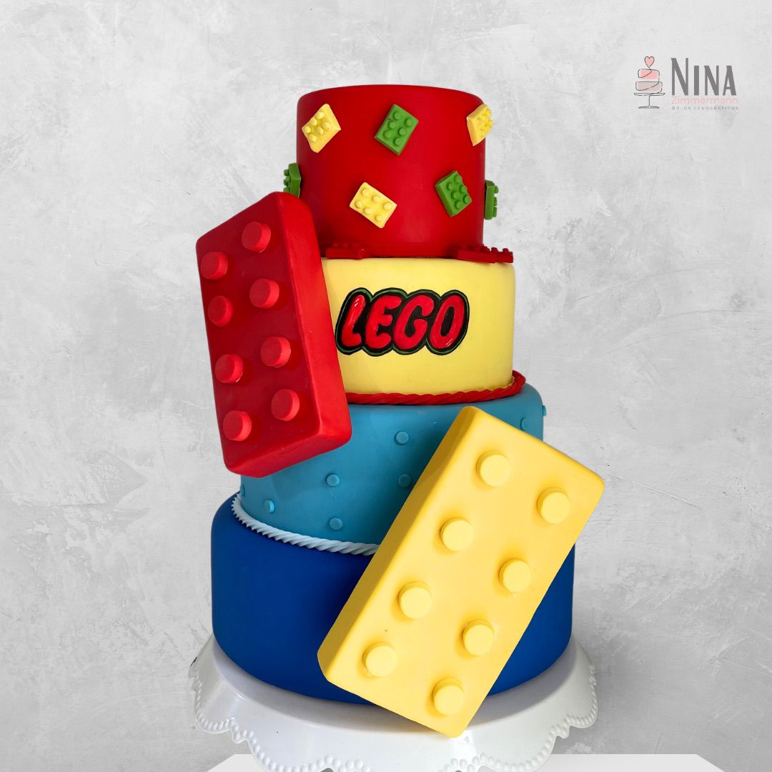 Bolo cenográfico Lego 2 — aluguel Nina Z Biscuit