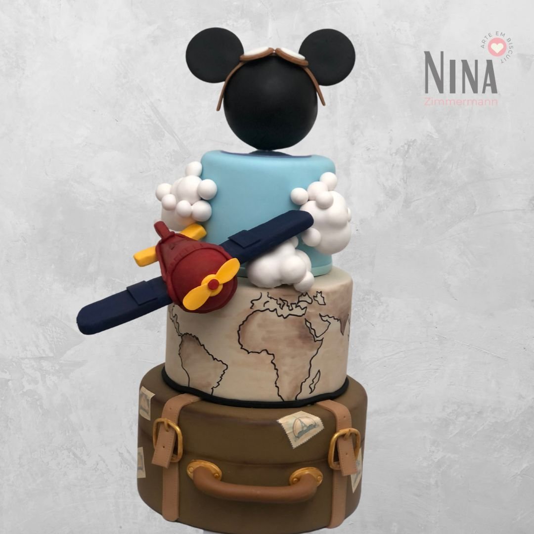 Bolo cenográfico Mickey Aviador — aluguel Nina Z Biscuit