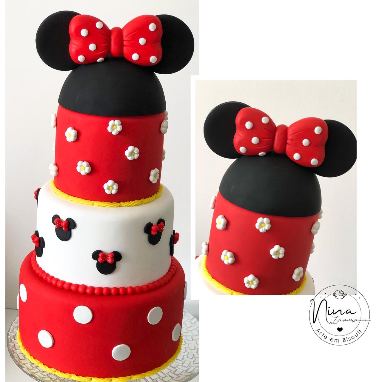 Bolo cenográfico Minnie — aluguel Nina Z Biscuit