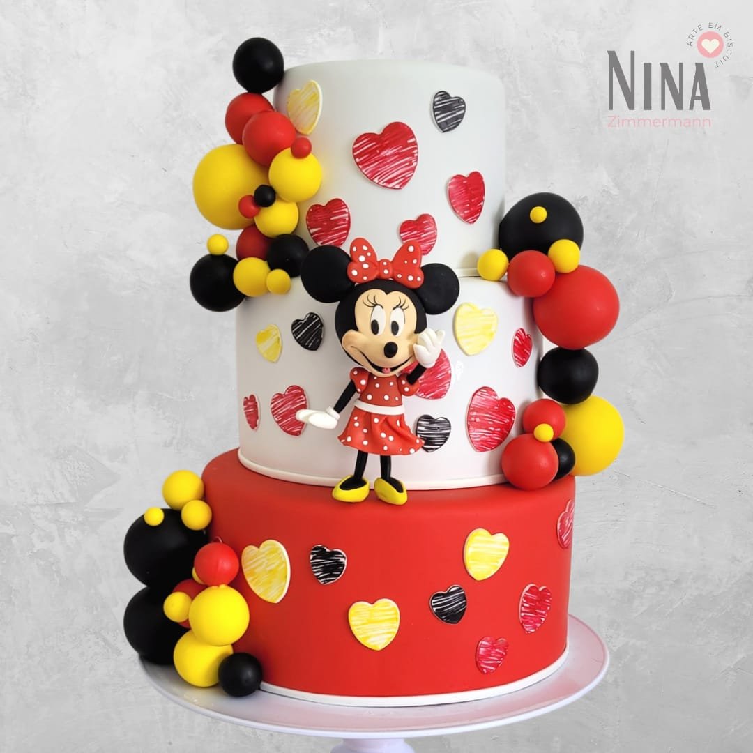 Bolo cenográfico Minnie Mouse — aluguel Nina Z Biscuit
