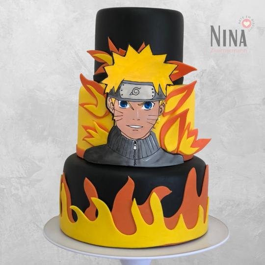 Bolo cenográfico Naruto — aluguel Nina Z Biscuit