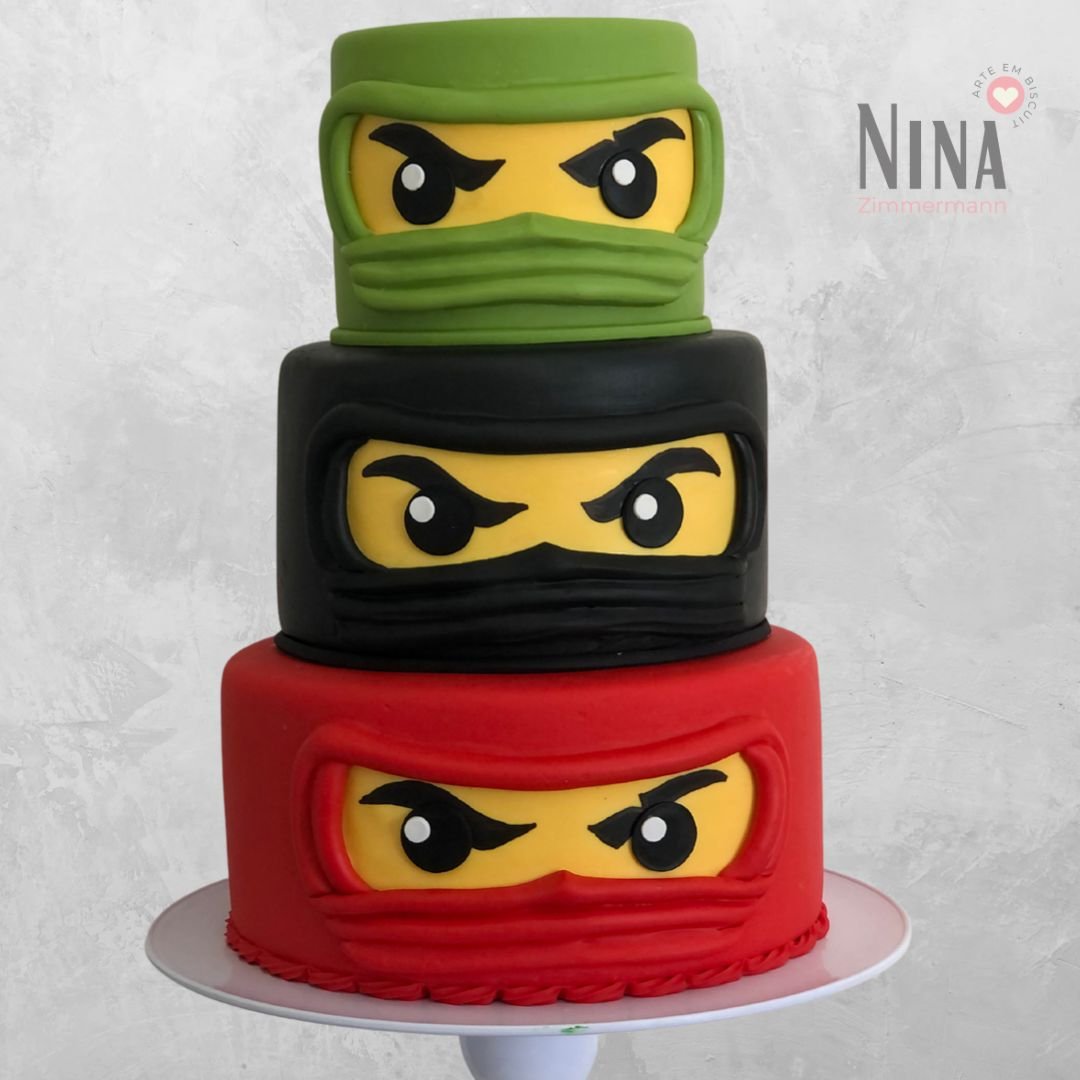 Bolo cenográfico Lego Ninjago — aluguel Nina Z Biscuit