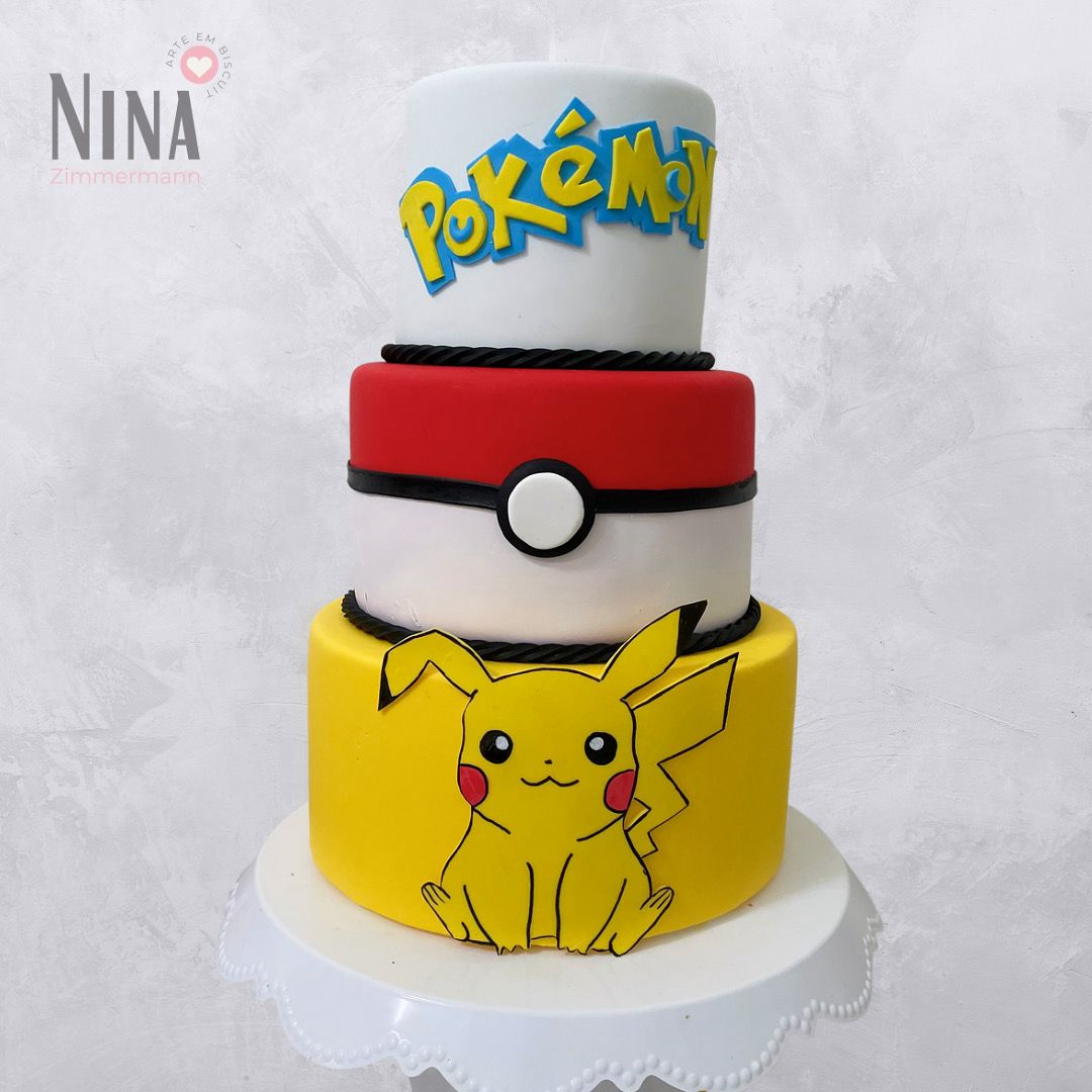 Bolo cenográfico Pokemon 1 — aluguel Nina Z Biscuit