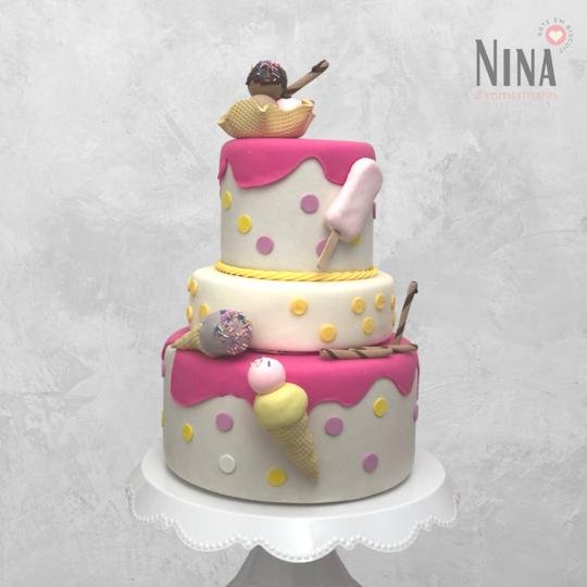 Bolo cenográfico Sorvete — aluguel Nina Z Biscuit