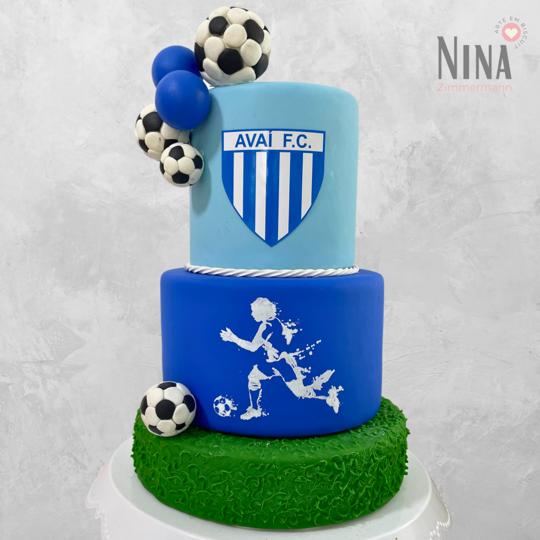 Bolo cenográfico Avaí - futebol — aluguel Nina Z Biscuit