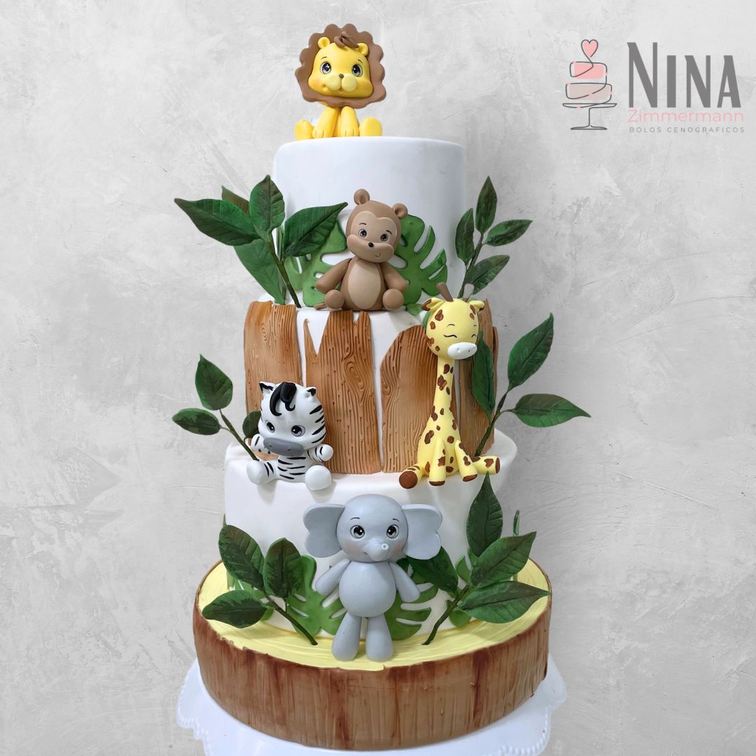 Bolo cenográfico Safari 3 — aluguel Nina Z Biscuit