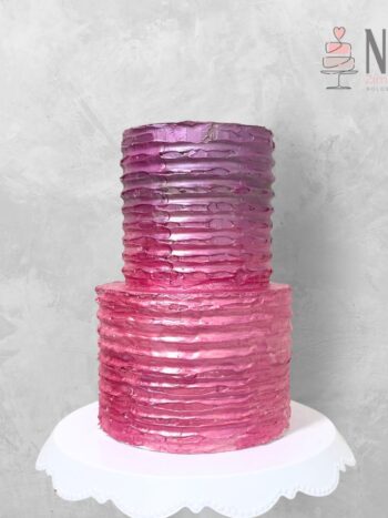 Bolo cenográfico Espatulado rosa