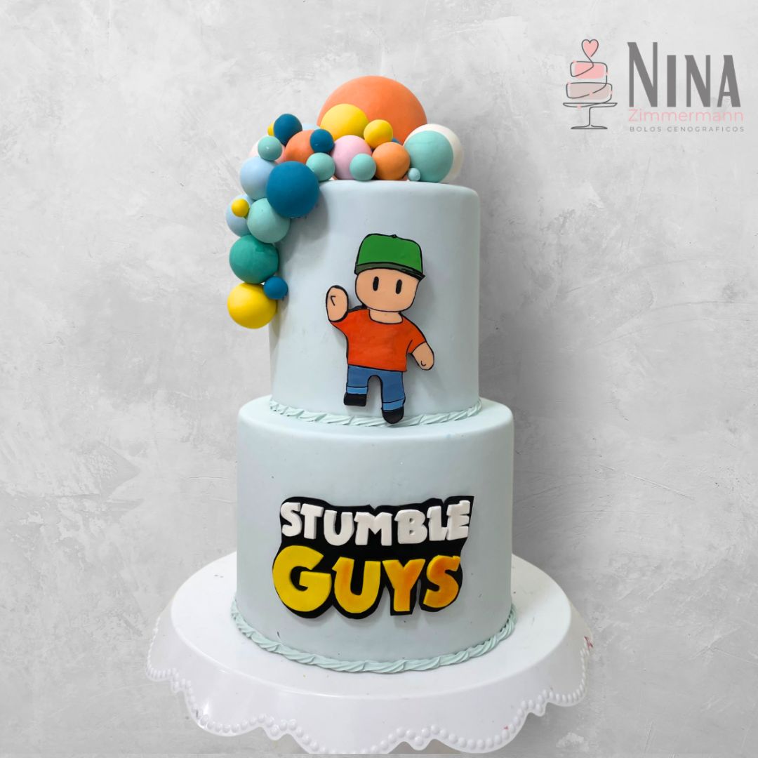 Bolo cenográfico Stumble Guys — aluguel Nina Z Biscuit
