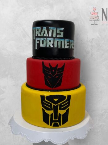 Bolo cenográfico Transformers