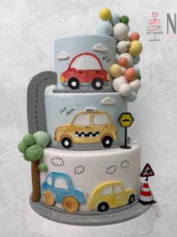 Bolo cenográfico Carrinhos 1