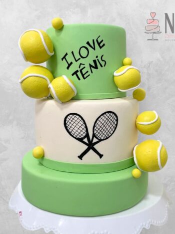 Bolo cenográfico I Love Tennis