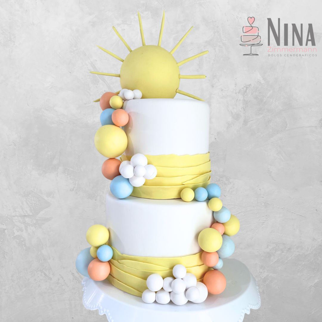 Bolo cenográfico Sol — aluguel Nina Z Biscuit