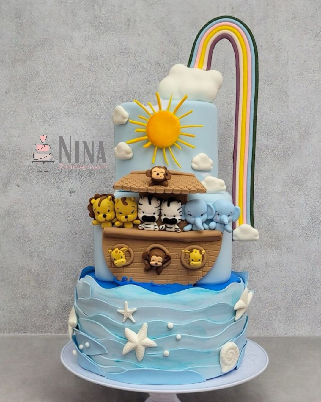Bolo cenográfico Arca de Noé — aluguel Nina Z Biscuit